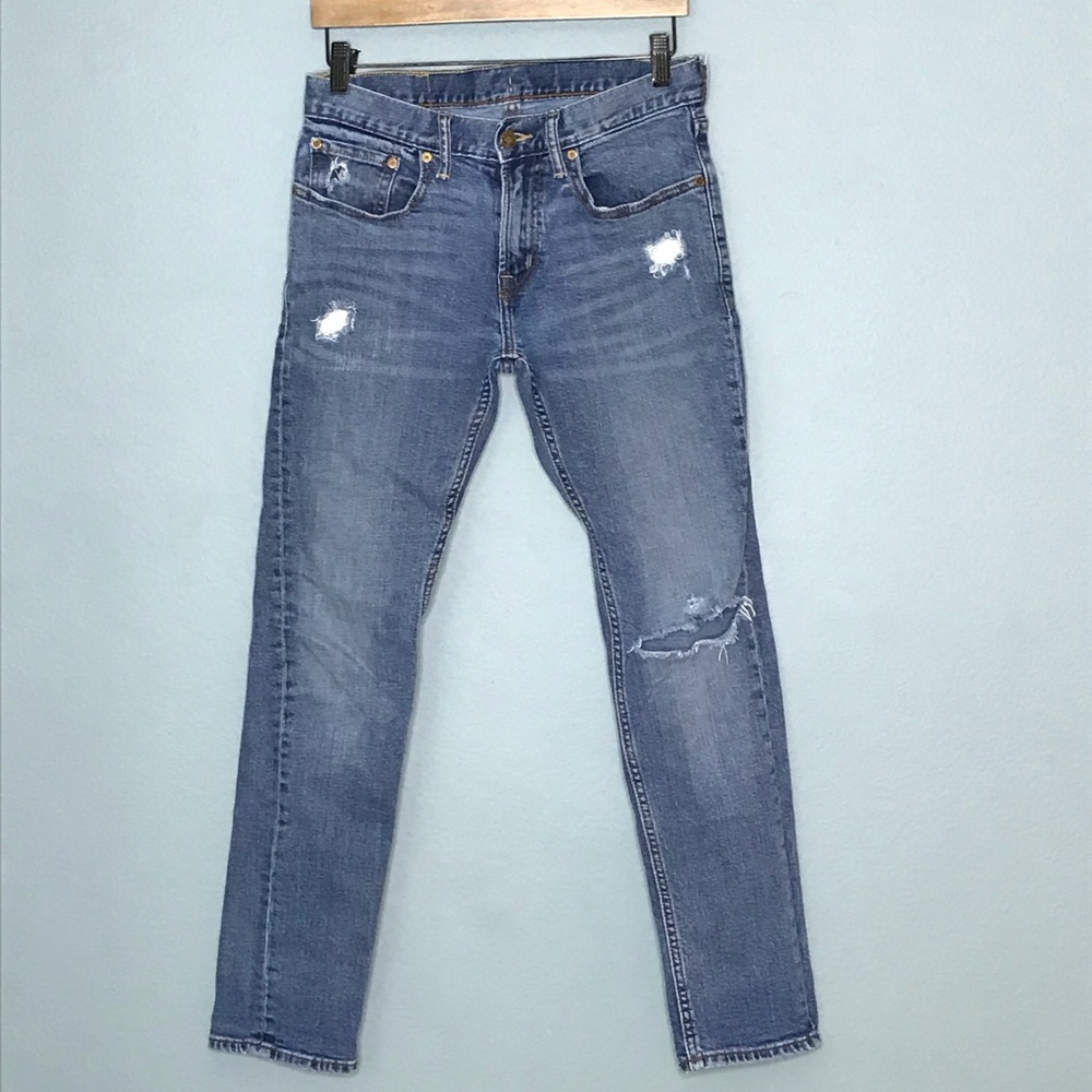 Old Navy Skinny Destroyed Light Wash Denim